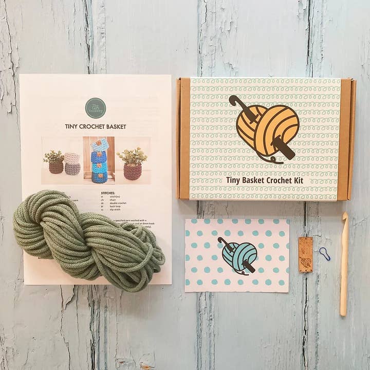 The Left Hookery - Wholesale Knitting/Crochet Supplies - Tiny Crochet Basket Kit5