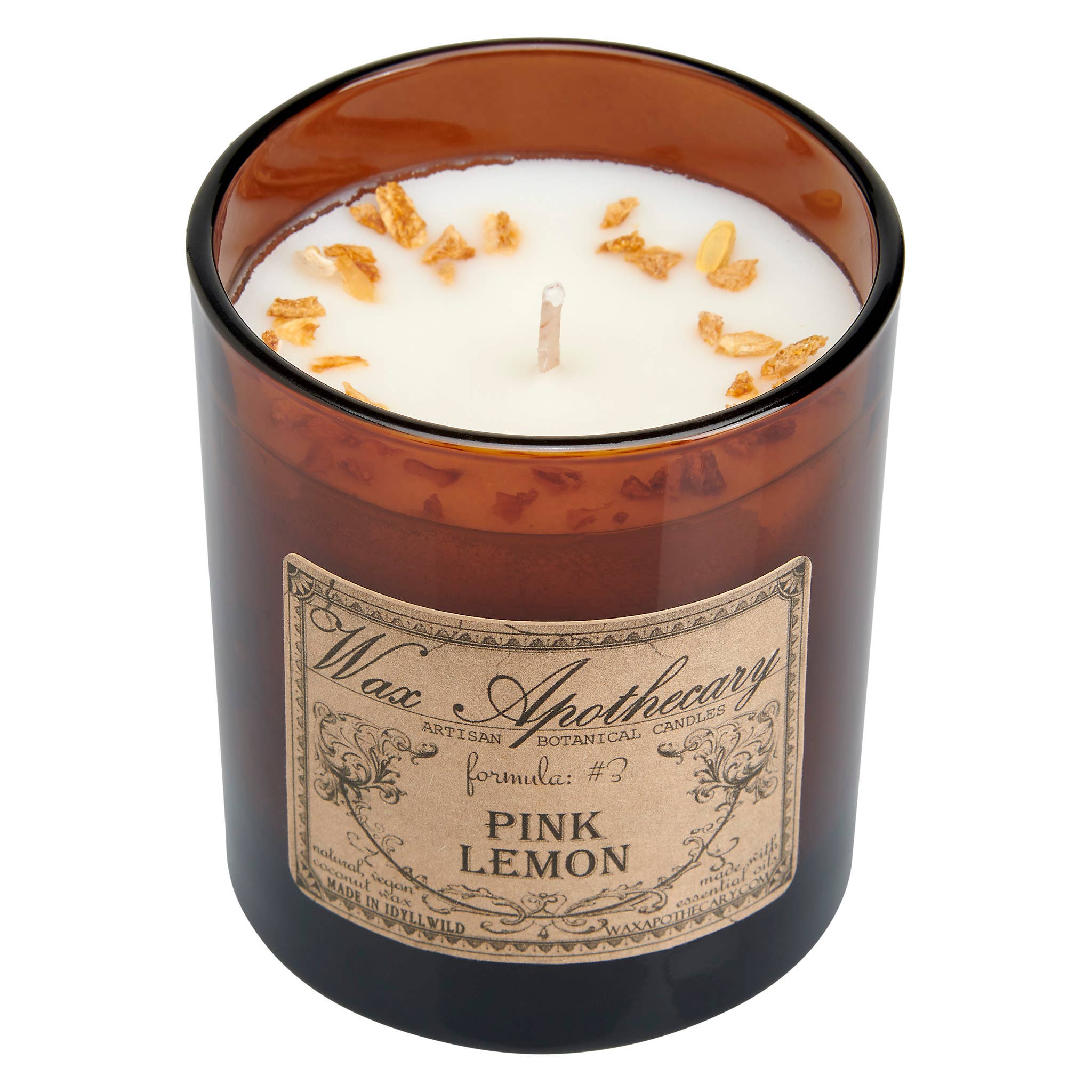 Wax Apothecary – wholesale Burkljus – Artisan Amber Glas Ljus - Rosa Citron2