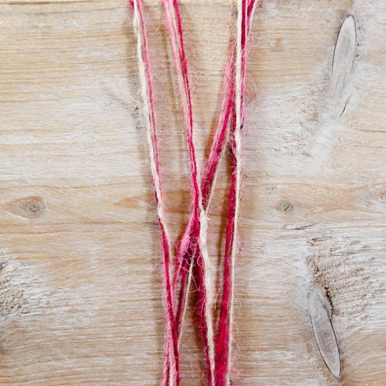 kadopapier.net - Wholesale Touw - Jute touw tricolor Fuchsia1