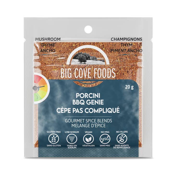 Big Cove Porcini BBQ Genie Spice Blend for wholesale by Big Cove Foods