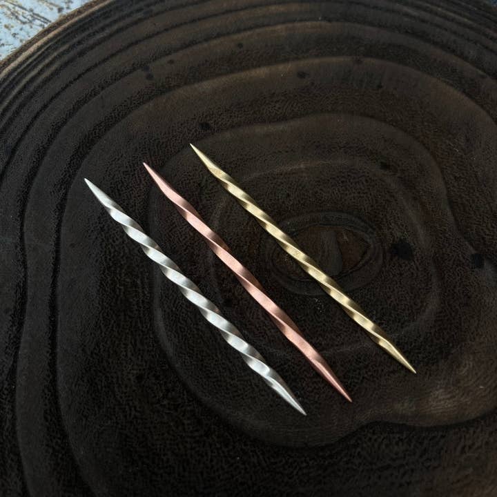 Boles silver, LLC - Wholesale Hat Accessory - Women's - 3-Pack Mixed Metal Cowboy Toothpick Set