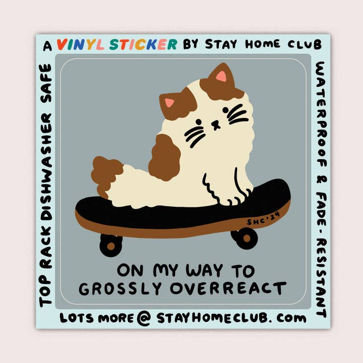Stay Home Club - Venta al por mayor Pegatina - Pegatina de reacción exagerada | Pegatina de vinilo impermeable0
