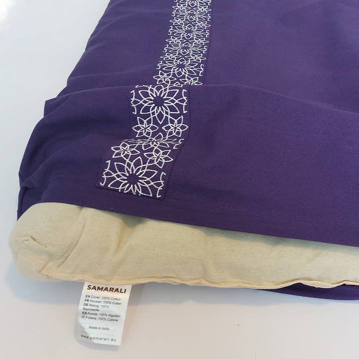 Meditation Mat Zabuton | Organic cotton | GOTS | Purple for wholesale on Faire4