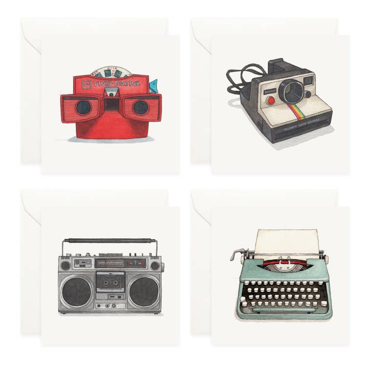 Yeesan Loh - Wholesale Stationery/Notecard Set - Mini Cards Set / Retro Objects3