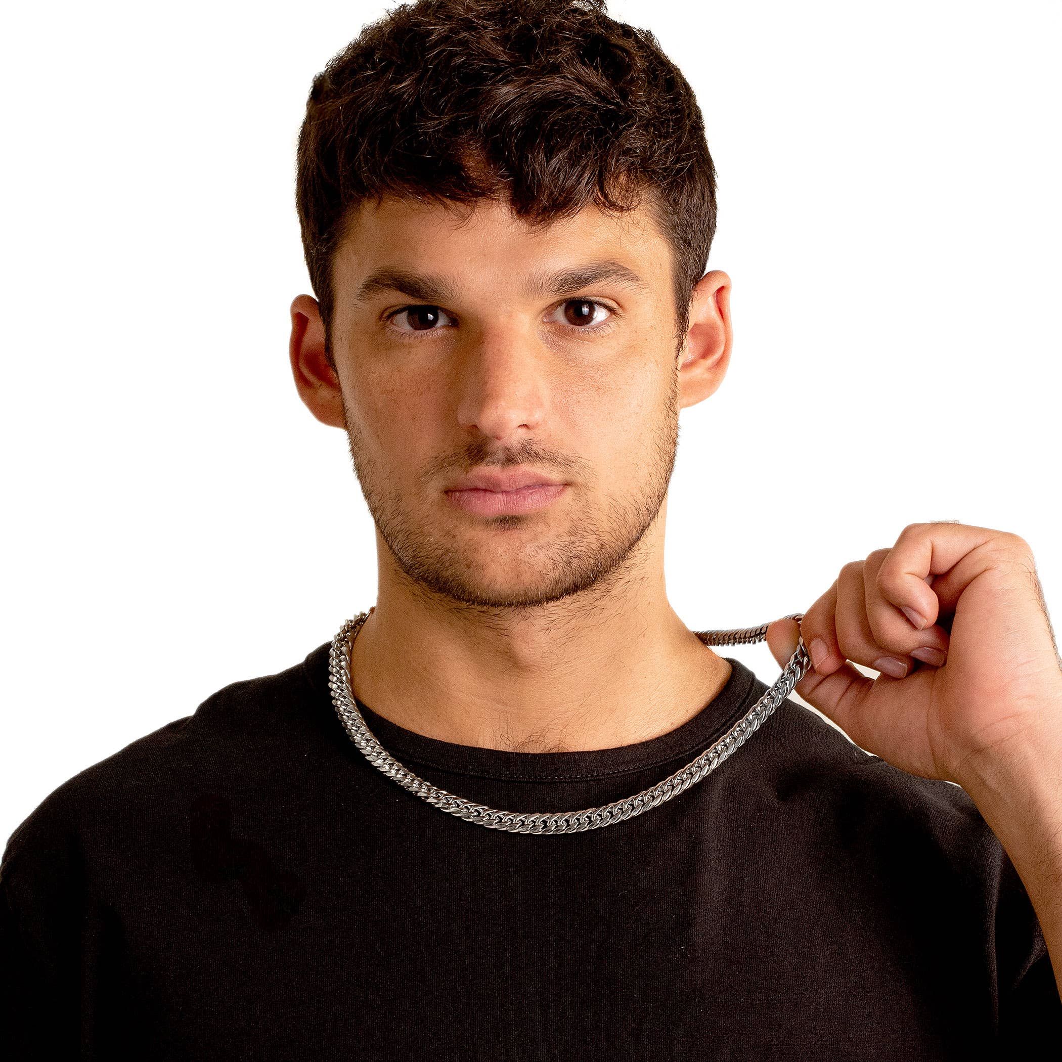 West Coast Jewelry - Wholesale Link & Chain Necklace - Men's Stainless Steel Curb Chain Necklace (10mm) - 24"4