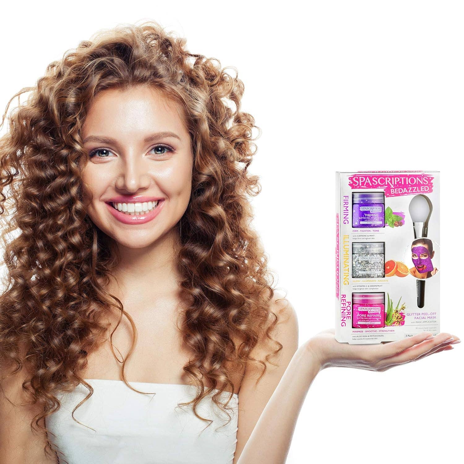 Innovarix - Wholesale Skincare Face Mask - Spascriptions BeDazzled Glitter Peel-Off Face Mask - Trio8
