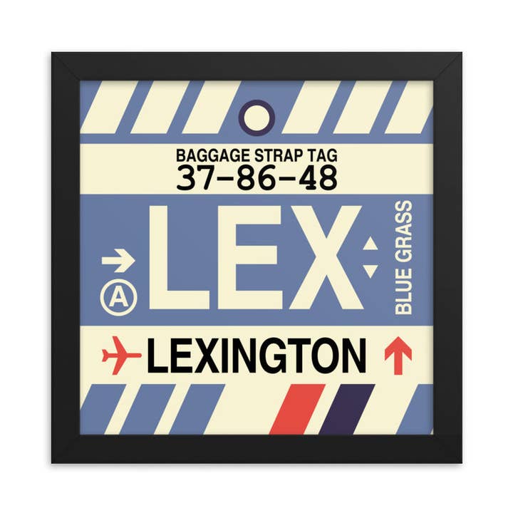 Impression encadrée LEX Lexington Kentucky pour la vente par YHM Designs