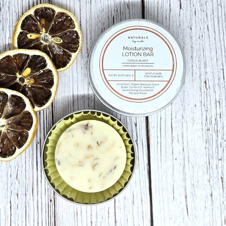 Citrus Burst Lotion Bar | Luxury Hydrating Cocoa Butter Bar for wholesale by Naturals by Mila