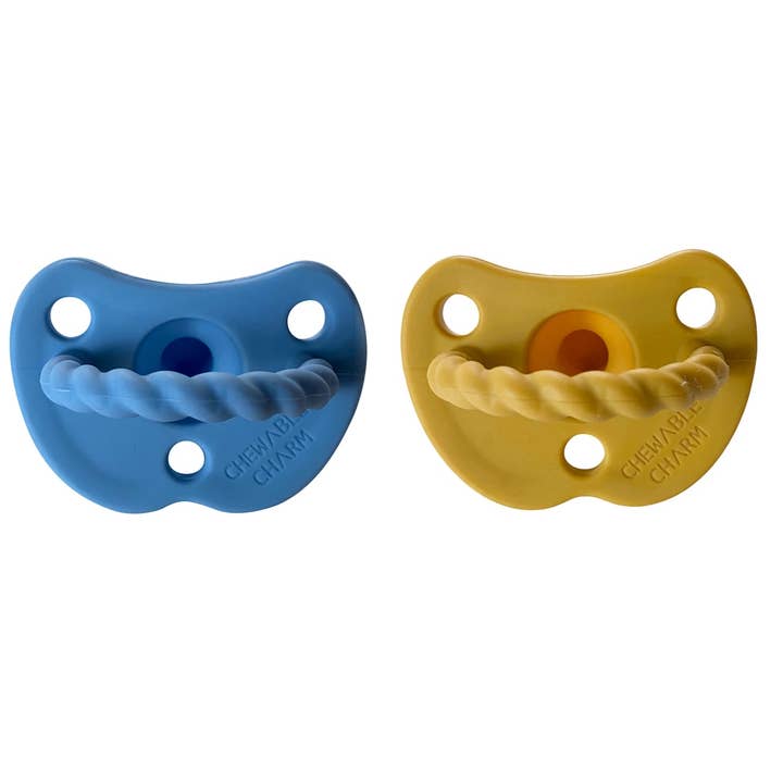 Chewable Charm - Wholesale Pacifier - Baby - 2 Pack Pacifier + Twirl | River + Golden Sun
