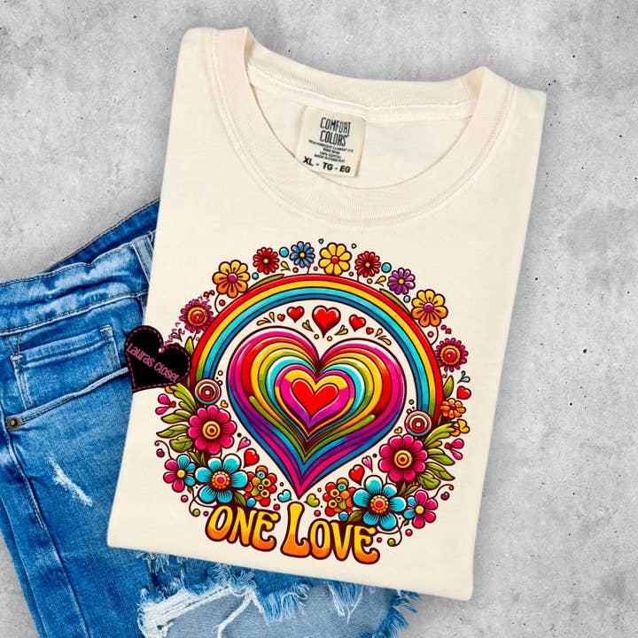 ONE LOVE Graphic Tee - Graphic Tee for wholesale by Lauras Closet