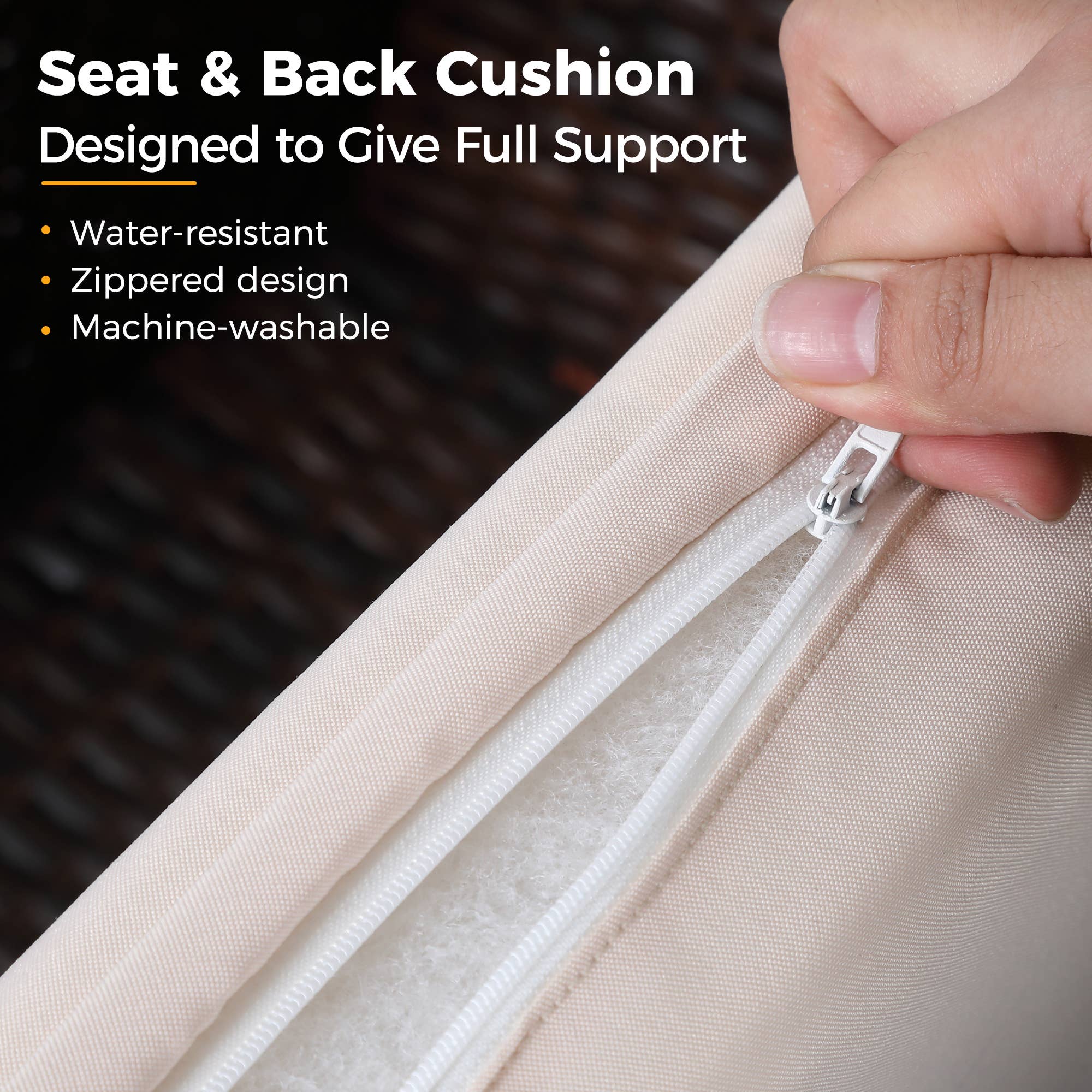 Heynemo - Wholesale Patio Set - 5 Piece Outdoor Patio Furniture Sets, Wicker Sofa Set13