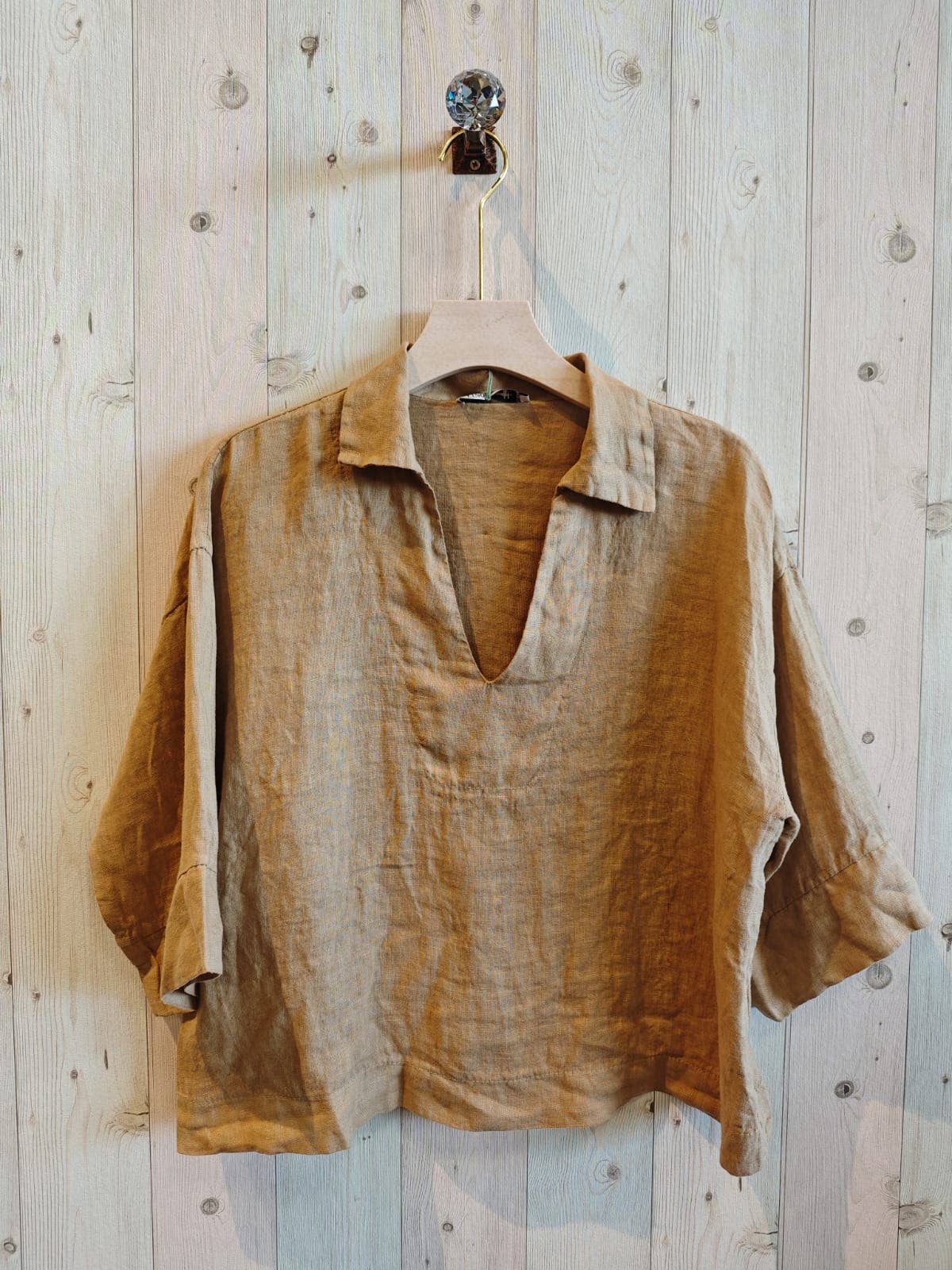 Linen & More - Wholesale Blouse - Women's - REF 12104 BLOUSE SHIRT COLLAR 100% LINEN5