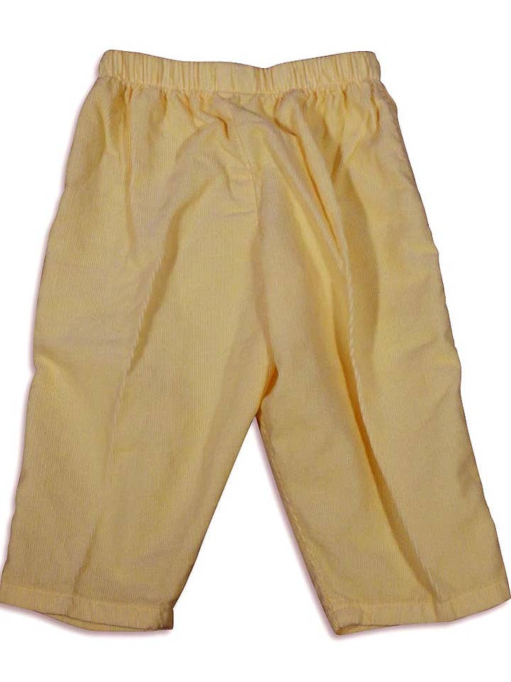 Yellow Mulberribush - Baby Girls Thin Wale Corduroy Pant for wholesale on Faire