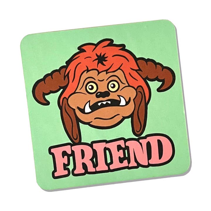 Ludo Friend 1980s Labyrinth Film Inspired Drinks Coaster for wholesale by Bite Your Granny