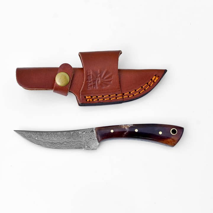 Crimson Arc Dyed Bone Utility Blade TK-218 for wholesale by Titan International