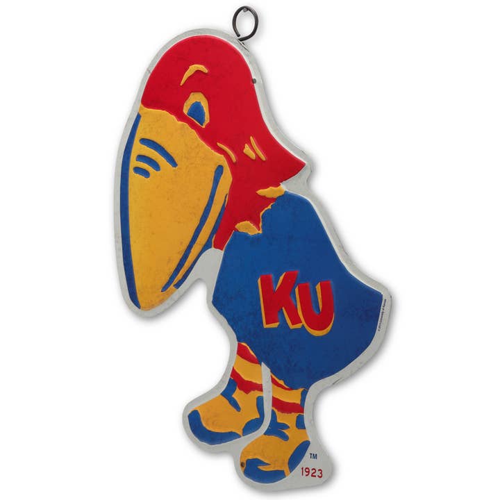 Open Road Brands, LLC - Wholesale Sign - University of Kansas 1923 Jayhawks Logo Embossed Metal Sign