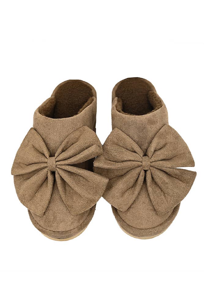 Hana - Wholesale Slippers - Women's - C.C Faux Suede Bow Slippers2