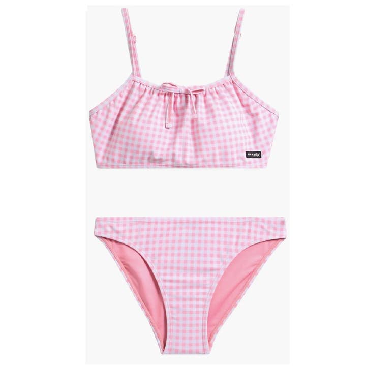 Tween Emma ginghammönstrad tvådelad baddräkt för wholesale av Ava & Yelly