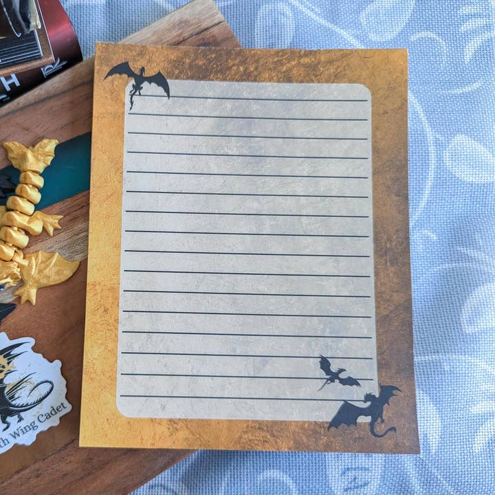 Dragon Themed Notepad for wholesale by The Book Nerd Fox
