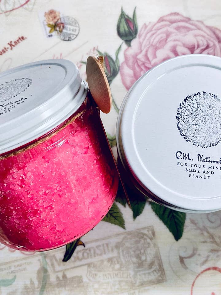 Pink Lemonade Sugar Scrub for wholesale by PM Naturals