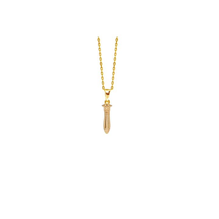 18k Gold Plated Egypt Papyrus Pendant for wholesale by TALISMAN JEWELLERY (D&Fidanverdi, S.L.)