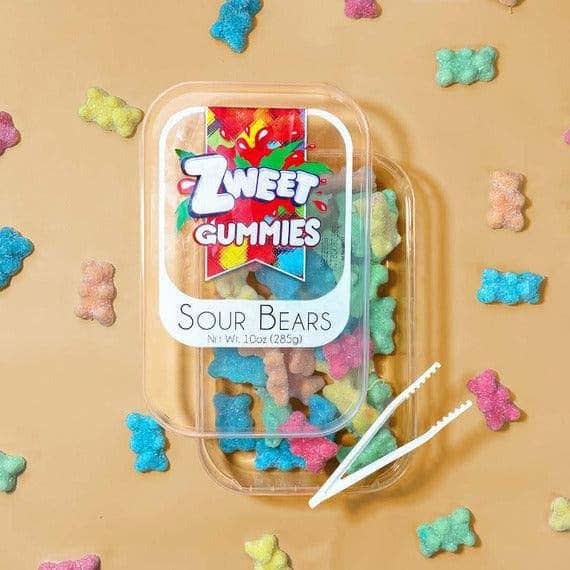 Galil Brands - Wholesale Gummy - Neon Gummy Sour Bears | Zweet | 10 oz