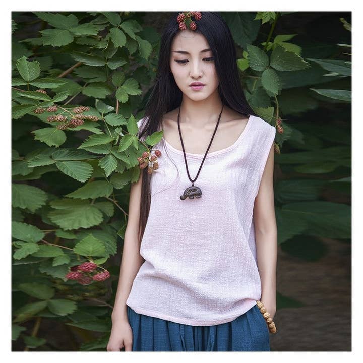 Sheer Trend - Wholesale Tank Top - Women's - Lightweight And Breathable Artistic Loose Tank Top