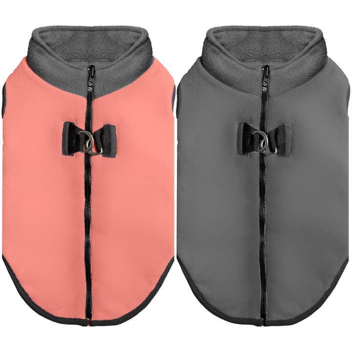 Gooby - Wholesale Pet Vest - Dog - #78252 - Fleece Reversible Zip Up4