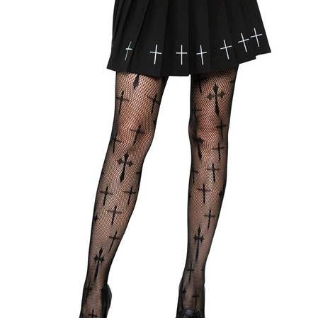Cross Fishnet Tights — One Size Fits Most for wholesale by KBW Global Corp.