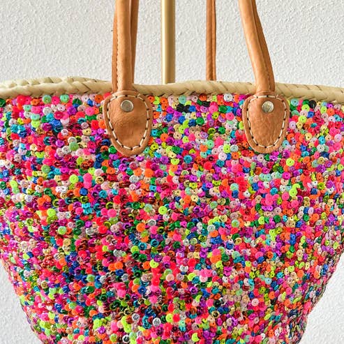 High crafty - Wholesale Beach Bag - 🌸 Boho Sequin Beach Bag – Handmade in Marrakech1