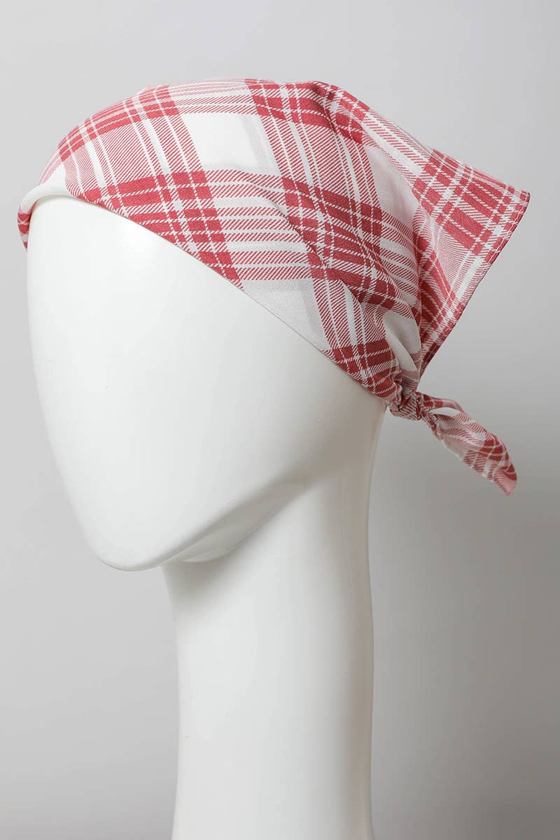 Leto Accessories - Wholesale Scarf - Women's - Plaid Triangle Head Scarf – Cozy & Stylish Accessory ✨5