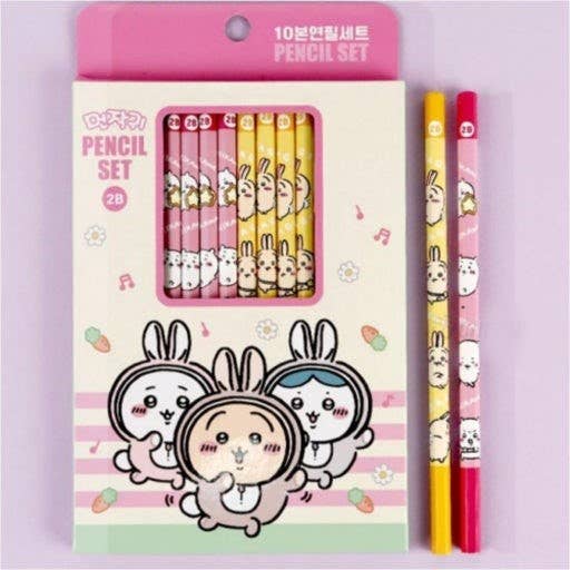 K-Wonderland - Wholesale Pencil - Chiikawa Character Pencil Set – 5 pcs / 10 pcs12
