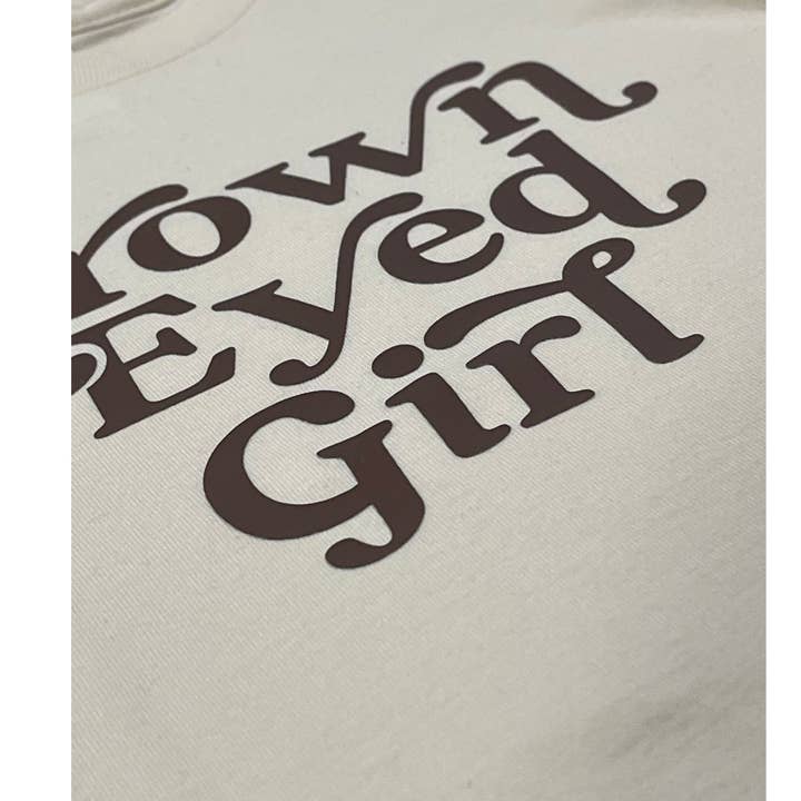 Beige Brown Eyed Girl Kids T-Shirt | Van Morrison Lyrics Tee for wholesale on Faire4