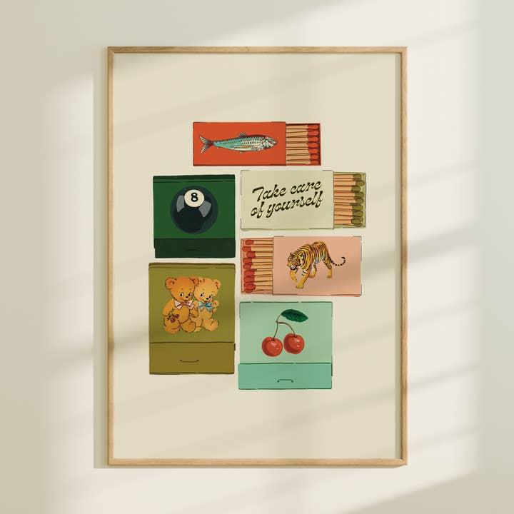Artbaby & Co. - Wholesale Art Print - Vintage Inspired Matchbook/Matchbox Print