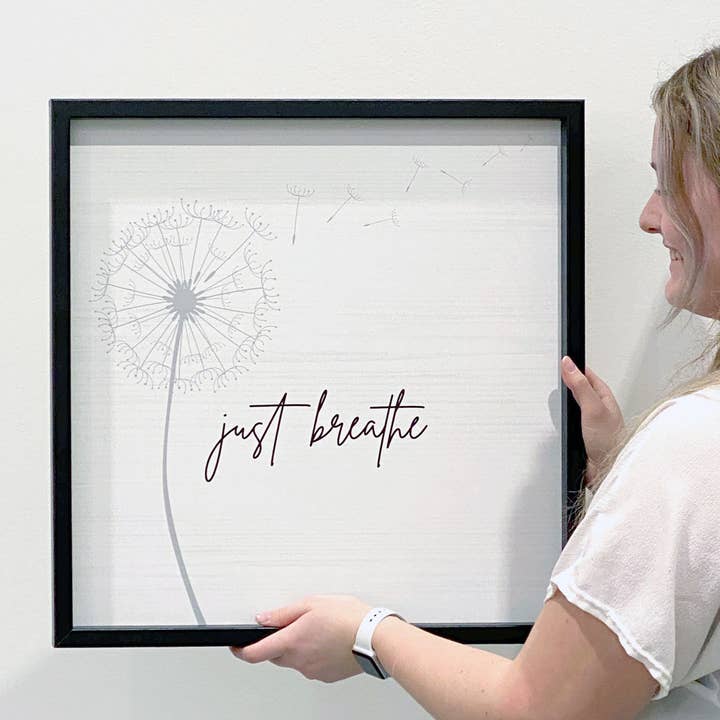 Just Breathe | Wood Sign for wholesale by Pinetree Innovations Canada