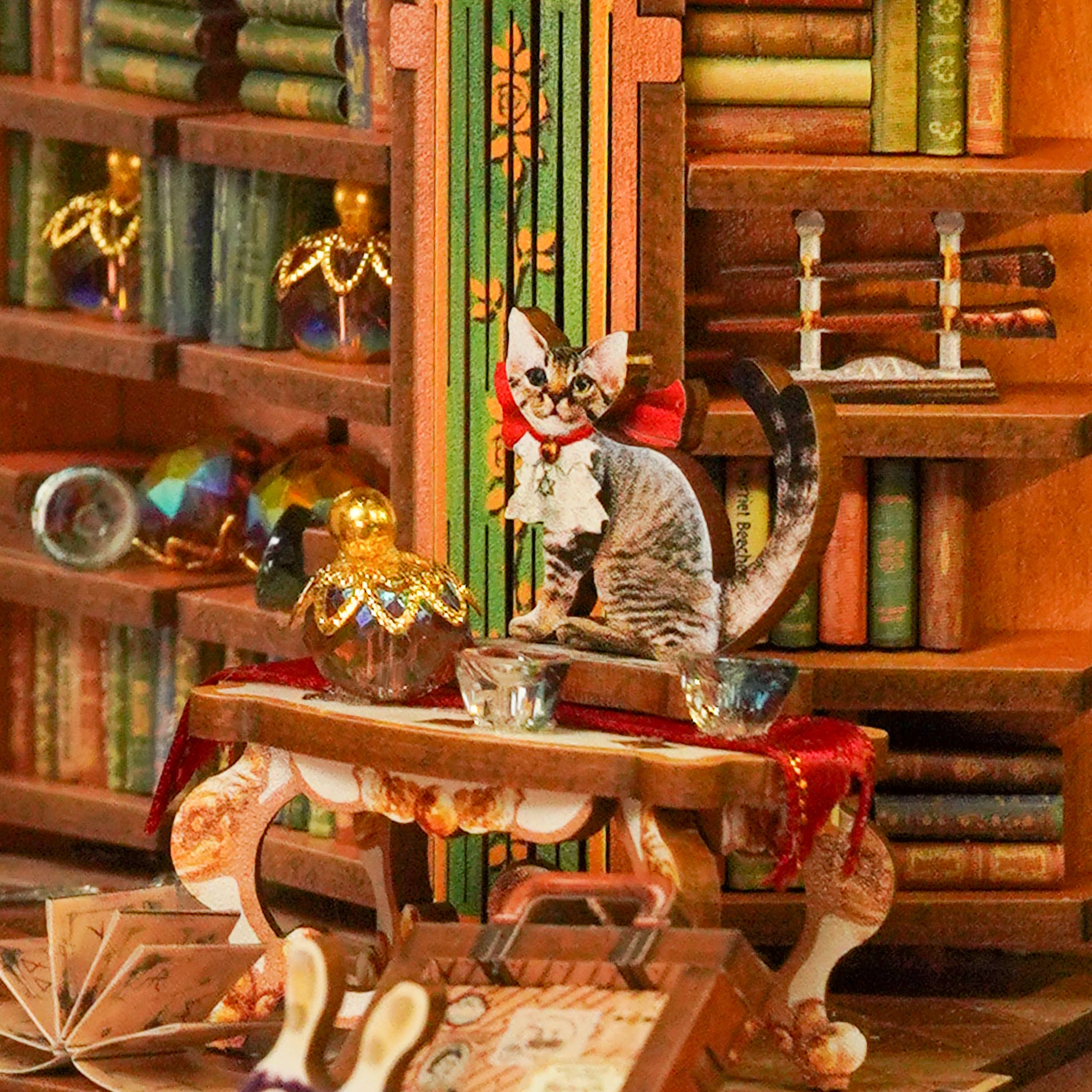 Hands Craft - Wholesale Puzzle - Kids - DIY Book Nook Kit: Magical Library w/ Dust Cover 5