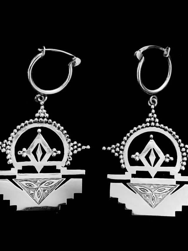Throne of Light Earrings 925 silver for wholesale by SHE ARCHIVES