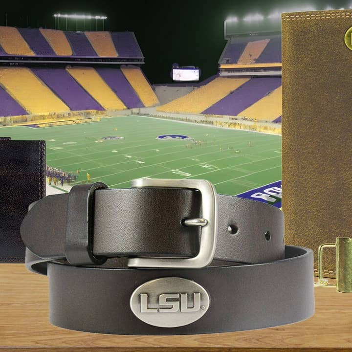 Zep-Pro - Wholesale Belt - Men's - LSU Tigers Men's Collegiate Woven Ribbon Belt.5