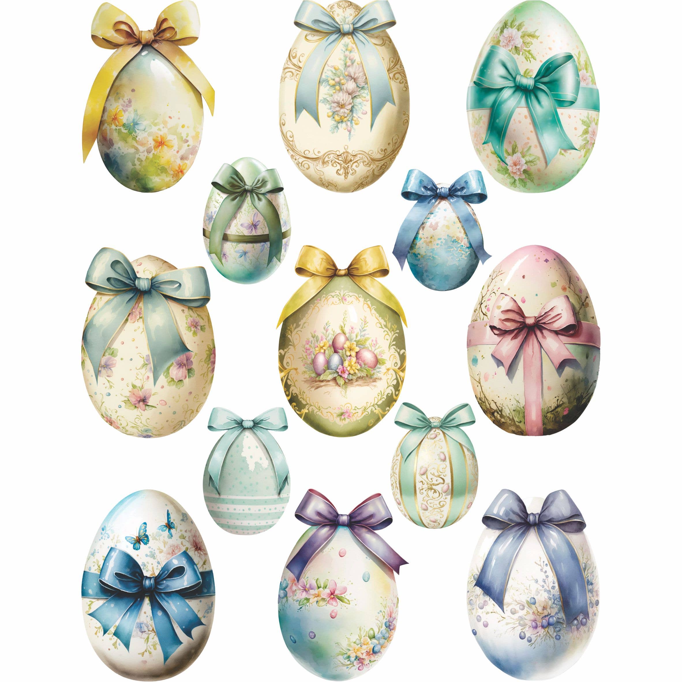 Craft Kreatively – wholesale Hantverkstillbehör – Rispapper för decoupage med påskägg, A4, 6-pack – hantverk3
