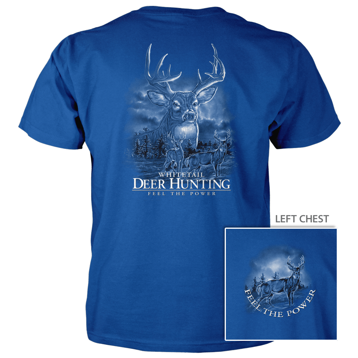 Old Country Outfitters - Vente T-shirt sérigraphié – unisexe - T-shirt en coton peigné « Feel the Power Deer Hunting »14