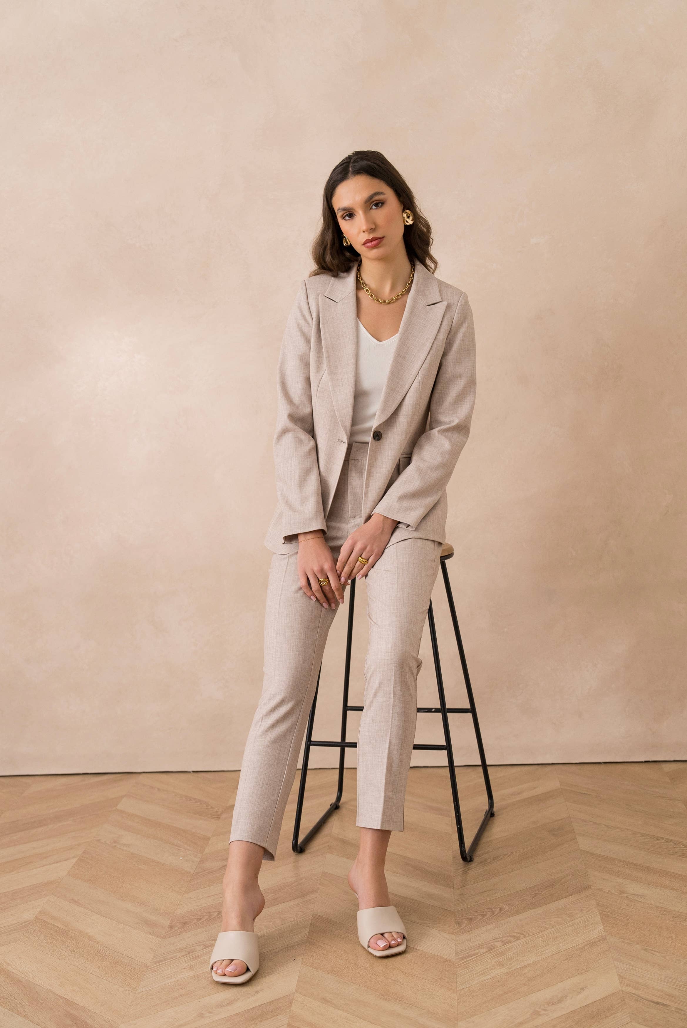 Attentif Paris – wholesale Kostymjacka – Dam – Heather figursydd kavaj för dam9