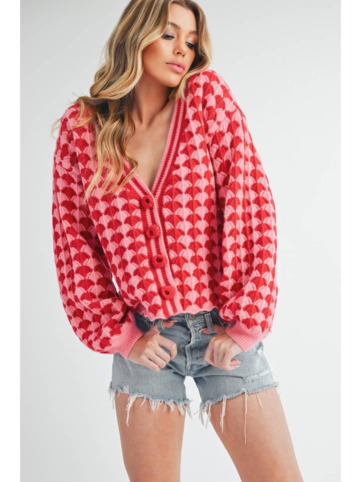 Pink Red 3210EK Fantasia Cardigan 1 for wholesale on Faire11