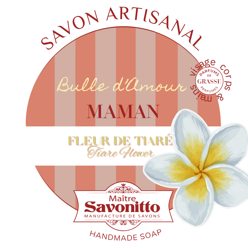 MAITRE SAVONITTO - Wholesale Bar Soap - Tiare Flower Soap 100g - Special Mother's Day Edition1
