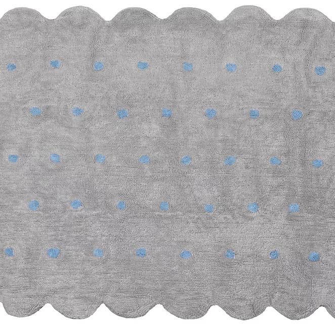 Tapete Cookie Gris /Topo Celeste por atacado de Aratextil