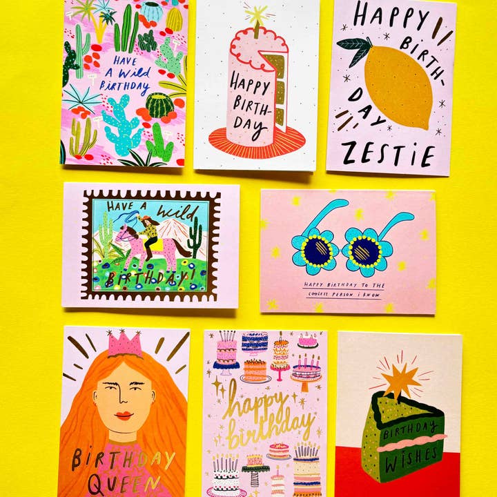 Kerrie Illustrates – wholesale Birthday card – Happy Birthday To The Coolest Person I Know Sunglasses Bday2