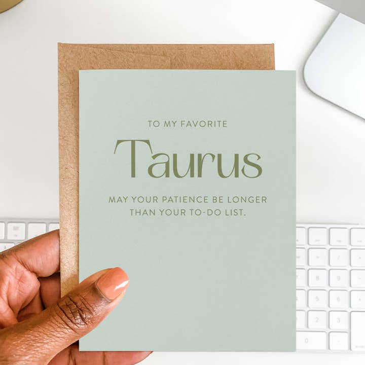 Mijn favoriete Taurus Zodiac-wenskaart voor wholesale door Blú Rose