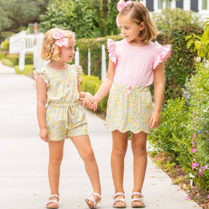 Shrimp and Grits Kids - Wholesale Skort - Kids - Sunny Blooms Skort5