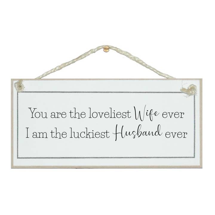 La moglie più bella, il marito più fortunato... Segni d'amore per la vendita all'ingrosso da parte di Crafty Clara