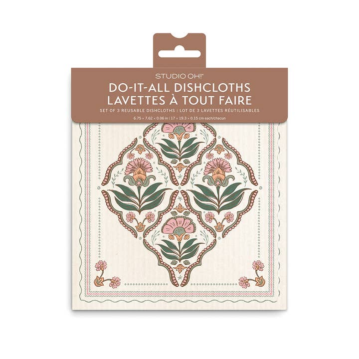 Studio Oh! - Wholesale Dishcloth - Floral Tapestry Do-It-All Dishcloths