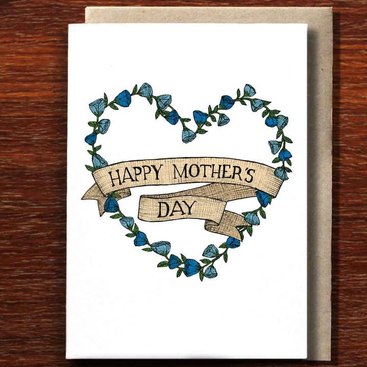 Mother's Day Wreath - Greeting Card for wholesale by The Nonsense Maker